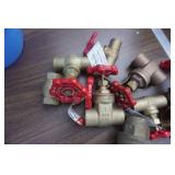 Lot of Brass Valves 1/2" 3/4" 1" & 1 1/2"