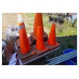 Lot of Orange Safety Cones