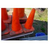 Lot of Orange Safety Cones