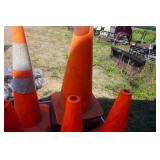 Lot of Orange Safety Cones