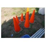 Lot of Orange Safety Cones