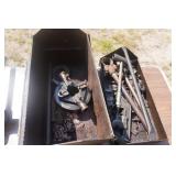 Plumbers Metal Tool Box With Pipe Cutter Threader With Assorted Dies