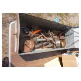 Metal Tool Box With Hole Saw and Auger Bits In Assorted Sizes