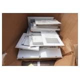 Lot of White Vent Wall Covers In Assorted Sizes