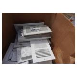 Lot of White Vent Wall Covers In Assorted Sizes