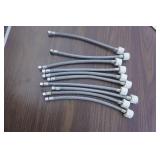 Lot of 10 Toilet Tank Braided Flex Water Lines