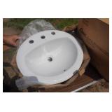 Aquadis Internation Model DEPD 508A Deborah 4" Drop Ceramic Bathroom Sink