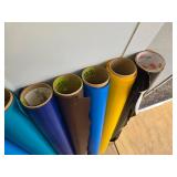 Partial Rolls of Colored 48" Vinyl including Oracal and Uline Brands