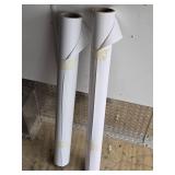 36 1/2" Partial Rolls of White Vinyl Banner Material