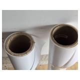 36 1/2" Partial Rolls of White Vinyl Banner Material
