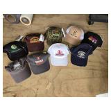 Lot of 9 Promotional Caps