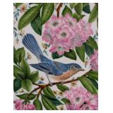 Vintage Framed Boehm Porcelain Eastern Bluebird Plaque
