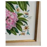 Vintage Framed Boehm Porcelain Eastern Bluebird Plaque