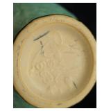 Roseville Pottery Bittersweet Green Footed Ceramic Bowl