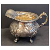 Pair of Scandinavian 830 Sterling Silver Sugar and Creamer Set