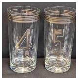 Awesome Mid Century Number Themed Highball Glass Set