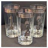 Awesome Mid Century Number Themed Highball Glass Set