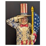 Jim Shore Disney Creations From Sea to Shining Sea Mickey Mouse and Uncle Sam Carved Figurine