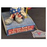 Jim Shore Disney Creations From Sea to Shining Sea Mickey Mouse and Uncle Sam Carved Figurine