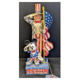Jim Shore Disney Creations From Sea to Shining Sea Mickey Mouse and Uncle Sam Carved Figurine