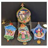 Four Jim Shore Heartwood Creek Christmas Ornaments