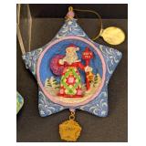 Four Jim Shore Heartwood Creek Christmas Ornaments