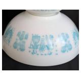 Pyrex Teal Amish Butterprint Mixing Bowl Set
