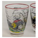 Vintage Libby Cowboy Glass Set