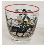 Vintage Libby Cowboy Glass Set