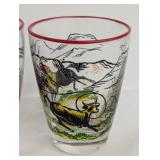 Vintage Libby Cowboy Glass Set