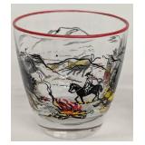 Vintage Libby Cowboy Glass Set
