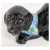Fenton Glass Black Lab Dog Figurine