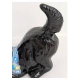 Fenton Glass Black Lab Dog Figurine