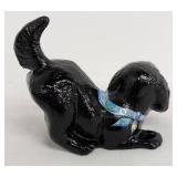 Fenton Glass Black Lab Dog Figurine