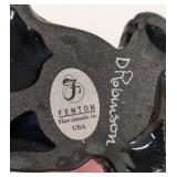 Fenton Glass Black Lab Dog Figurine