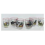 Vintage Libby Cowboy Glass Set