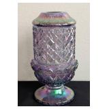 Fenton Purple Iridescent Glass Fairy Lamp