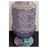 Fenton Purple Iridescent Glass Fairy Lamp