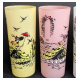 Pastel Frosted Glass Southern Belle Tumbler Set