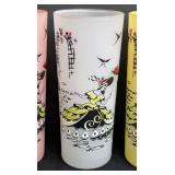 Pastel Frosted Glass Southern Belle Tumbler Set