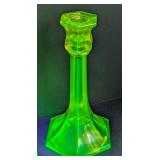 Assorted Uranium Glass Candleholders