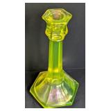 Assorted Uranium Glass Candleholders