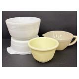 Set of 3 Vintage Mixing Bowls including Fire King