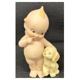 Collection of Five Collectible Jesco and Enesco Kewpie Porcelain  Dolls including Enesco Kewpie Figurine “Kewpie Bath Time”