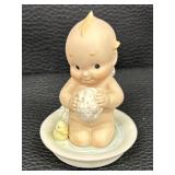 Collection of Five Collectible Jesco and Enesco Kewpie Porcelain  Dolls including Enesco Kewpie Figurine “Kewpie Bath Time”