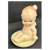 Collection of Five Collectible Jesco and Enesco Kewpie Porcelain  Dolls including Enesco Kewpie Figurine “Kewpie Bath Time”