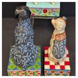 Three Jim Shore Heartwood Creek Dog Figurines