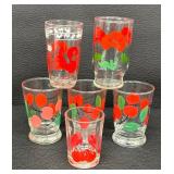 Variety of Vintage Juice Glasses including Anchor Hocking Swanky Swig Glasses and More
