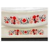 Two Vintage Mid Century Fire King Primrose Baking Dishes