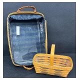 Two Vintage Handcrafted Longaberger Baskets